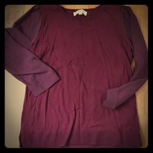 Loft mixed media sweater